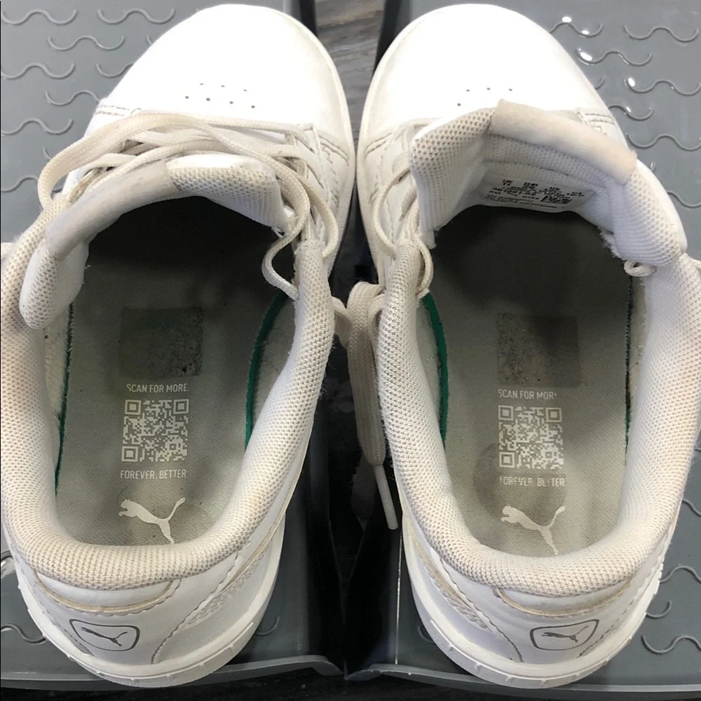 Puma Jada Kids Sneakers | Size CA 12 /US 12C / EU 29 | White Silver | Low-Top - Picture 9 of 11